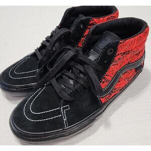 Vans X primer Skate Grosso Mid red skate shoes size 8.5 men